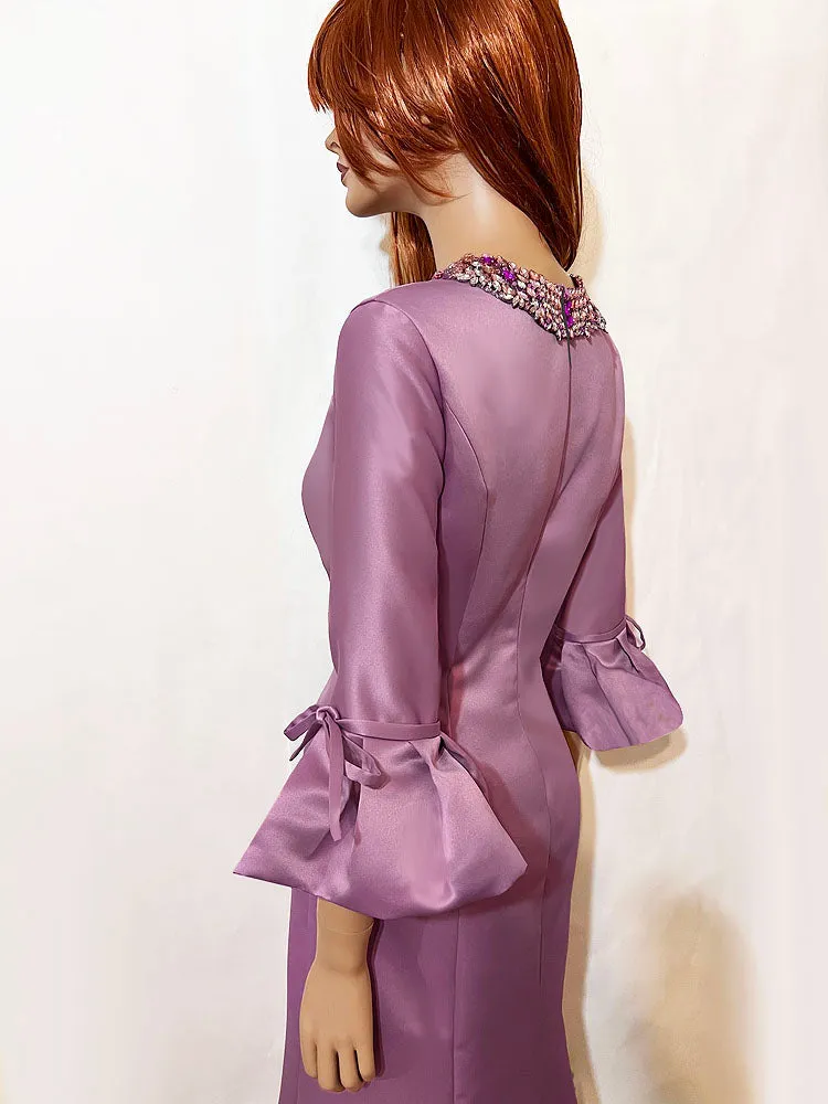 Icaria Gold Mother of the Bride Gown with Sleeves