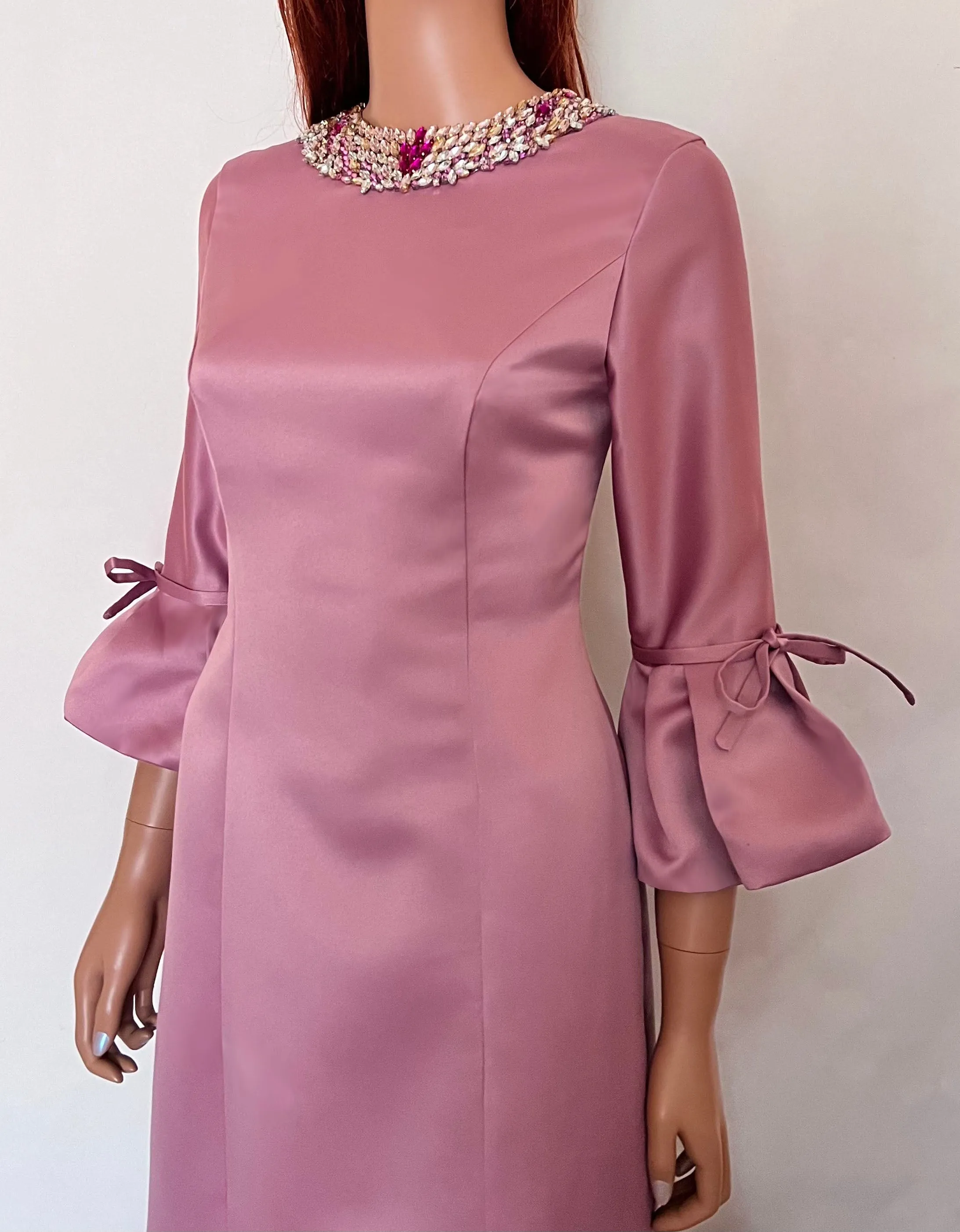 Icaria Gold Mother of the Bride Gown with Sleeves