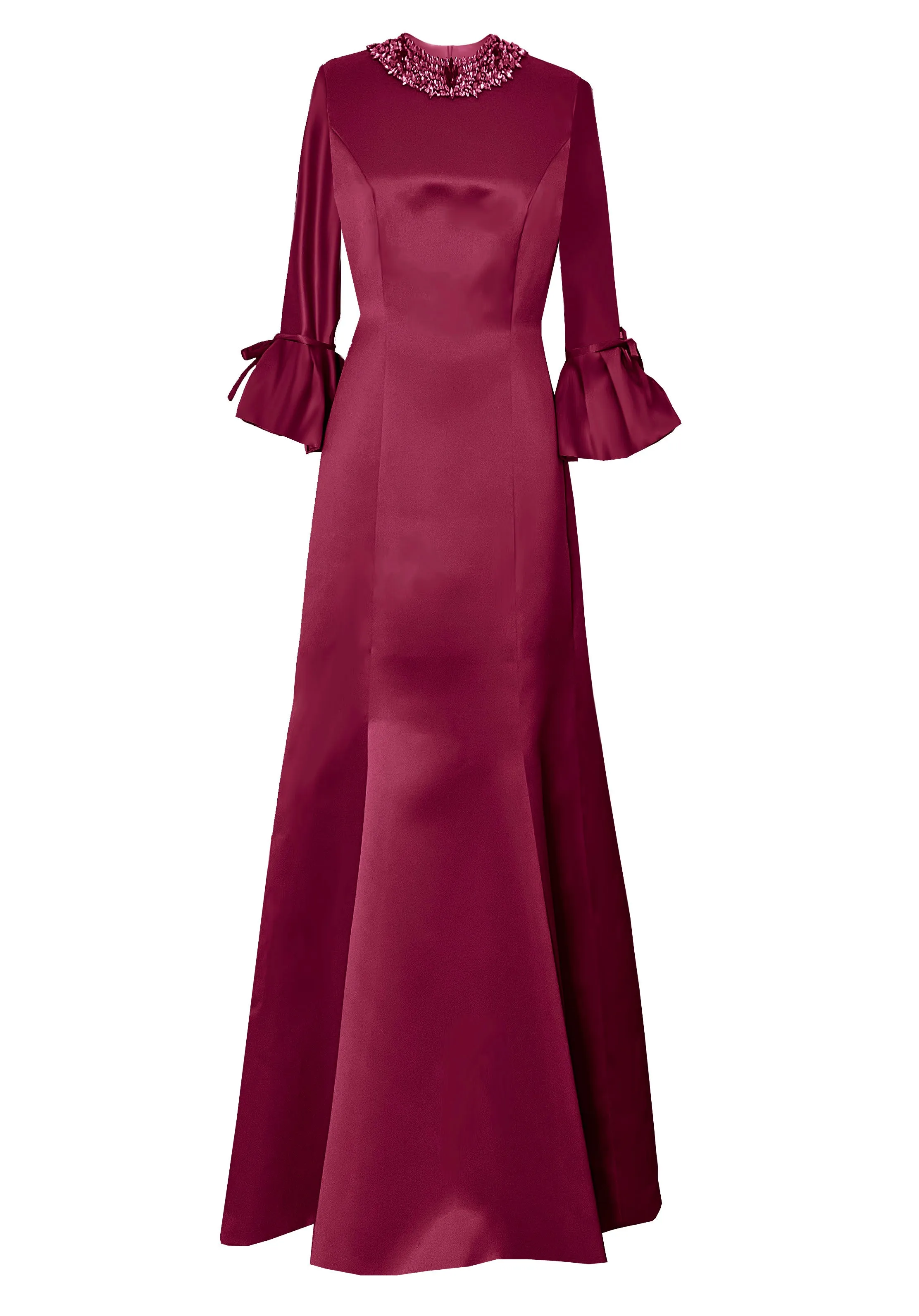 Icaria Gold Mother of the Bride Gown with Sleeves