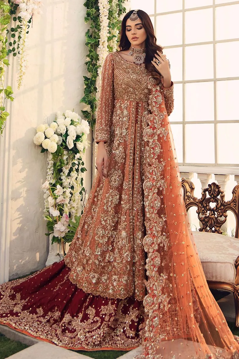 Indian Bridal Long Shirt Lehenga Designer Attire #BN1188