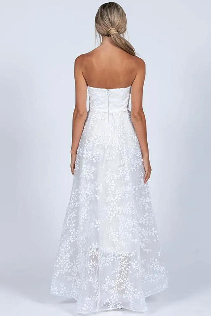 Jane Strapless High-Low Gown by Bariano - RENTAL