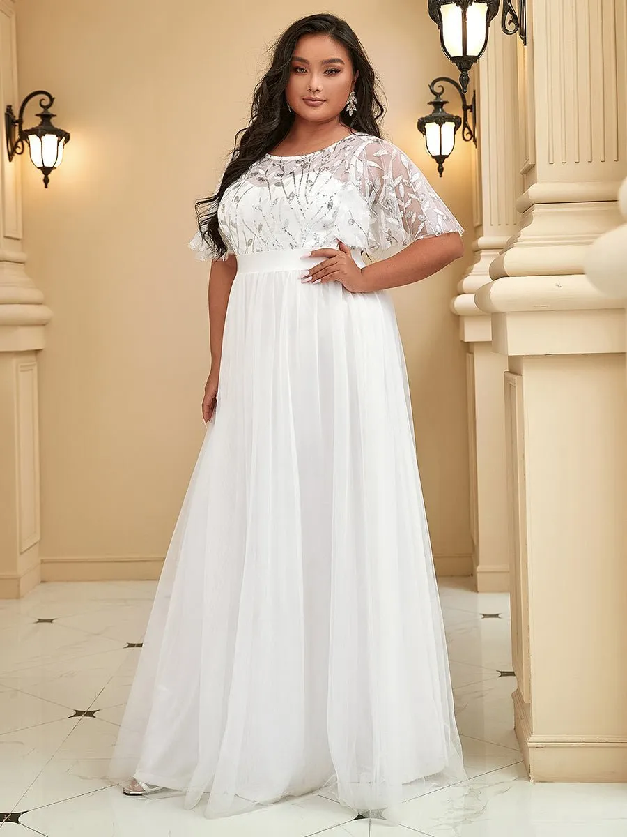 Jen flutter sleeve tulle wedding dress in Ivory Express NZ wide