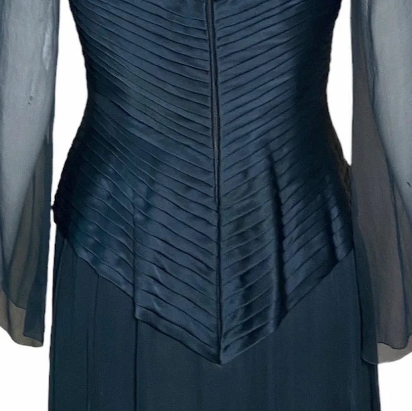 John Galliano for Christian Dior Haute Couture Gown In Sage Green Silk and Chiffon