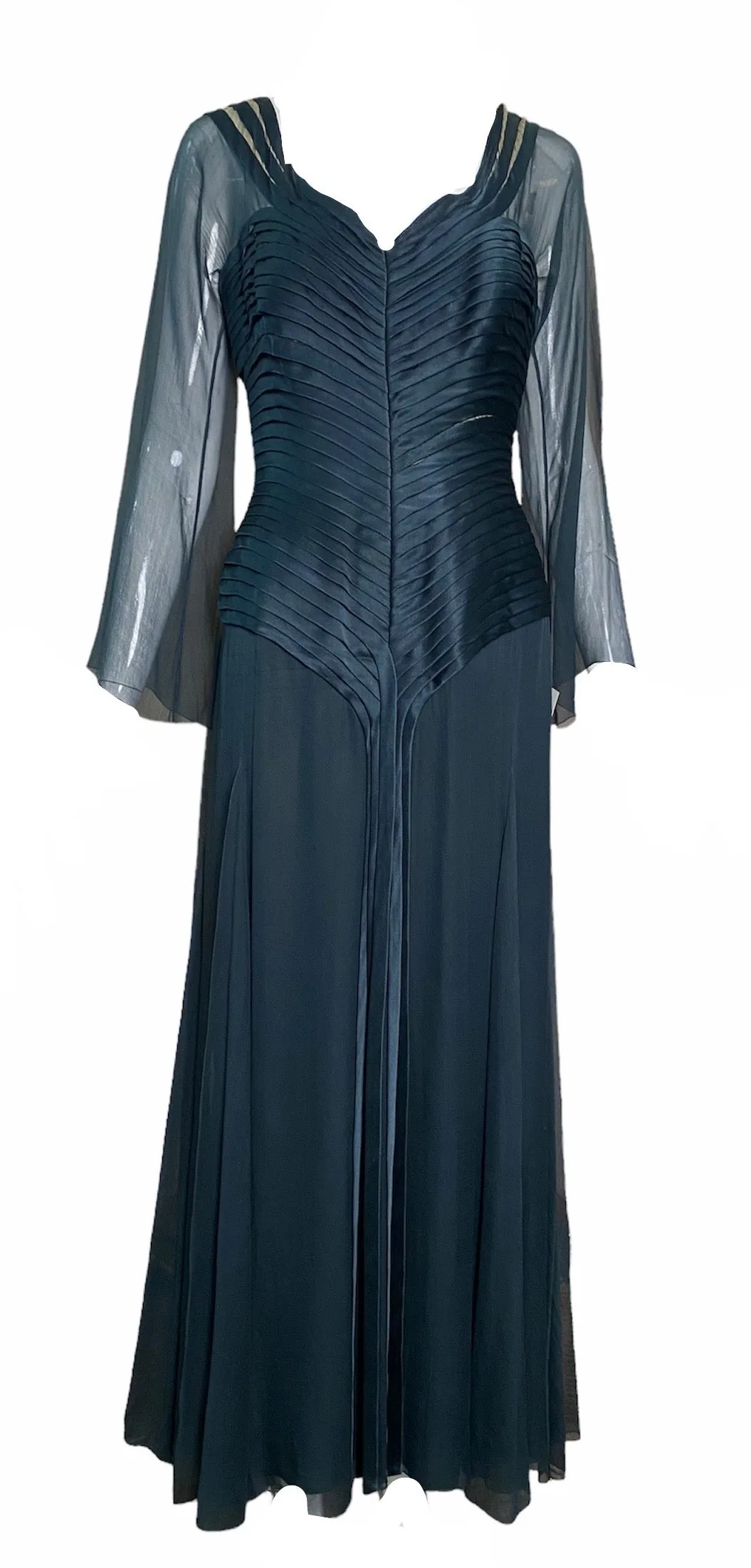 John Galliano for Christian Dior Haute Couture Gown In Sage Green Silk and Chiffon