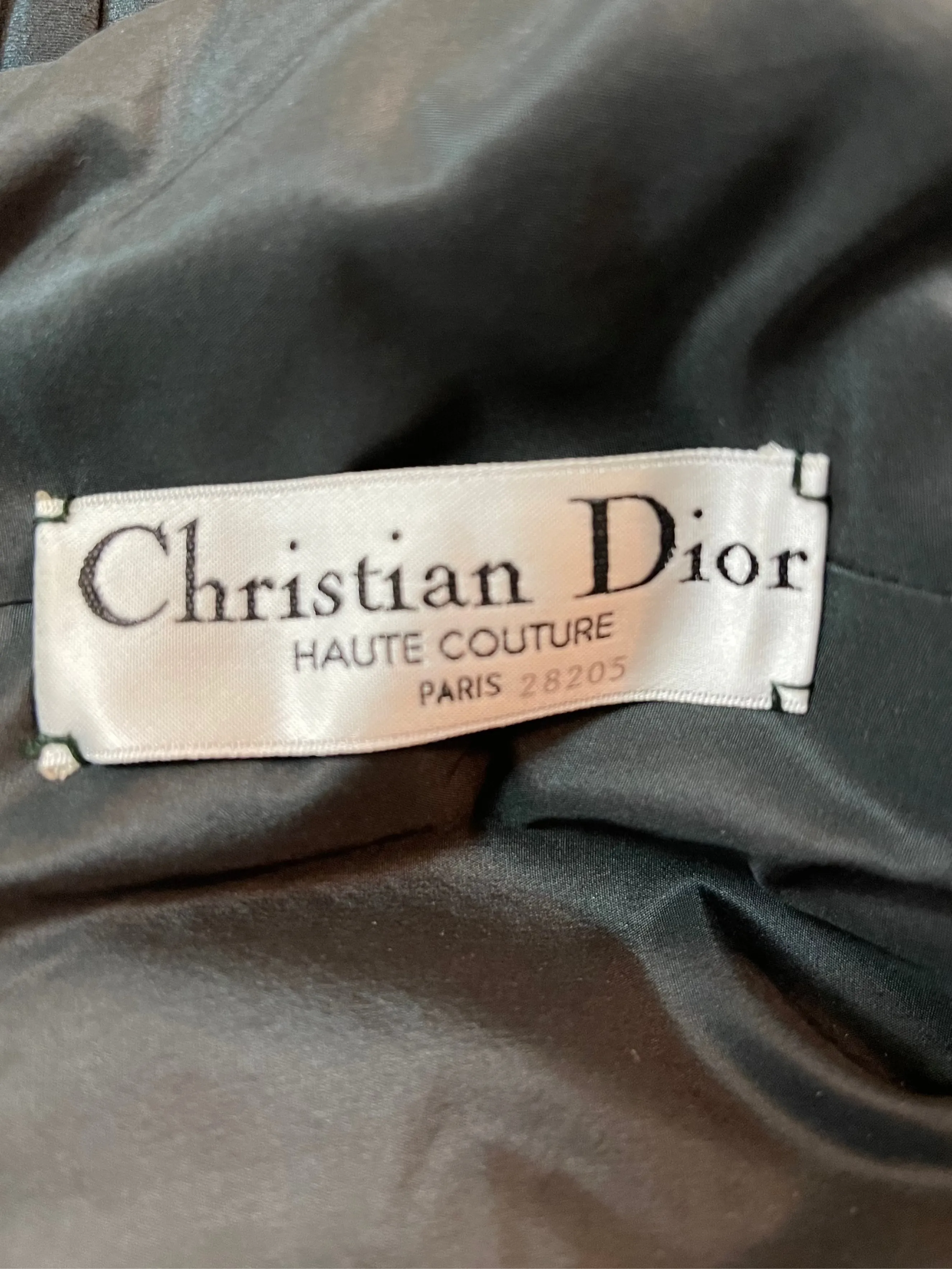 John Galliano for Christian Dior Haute Couture Gown In Sage Green Silk and Chiffon