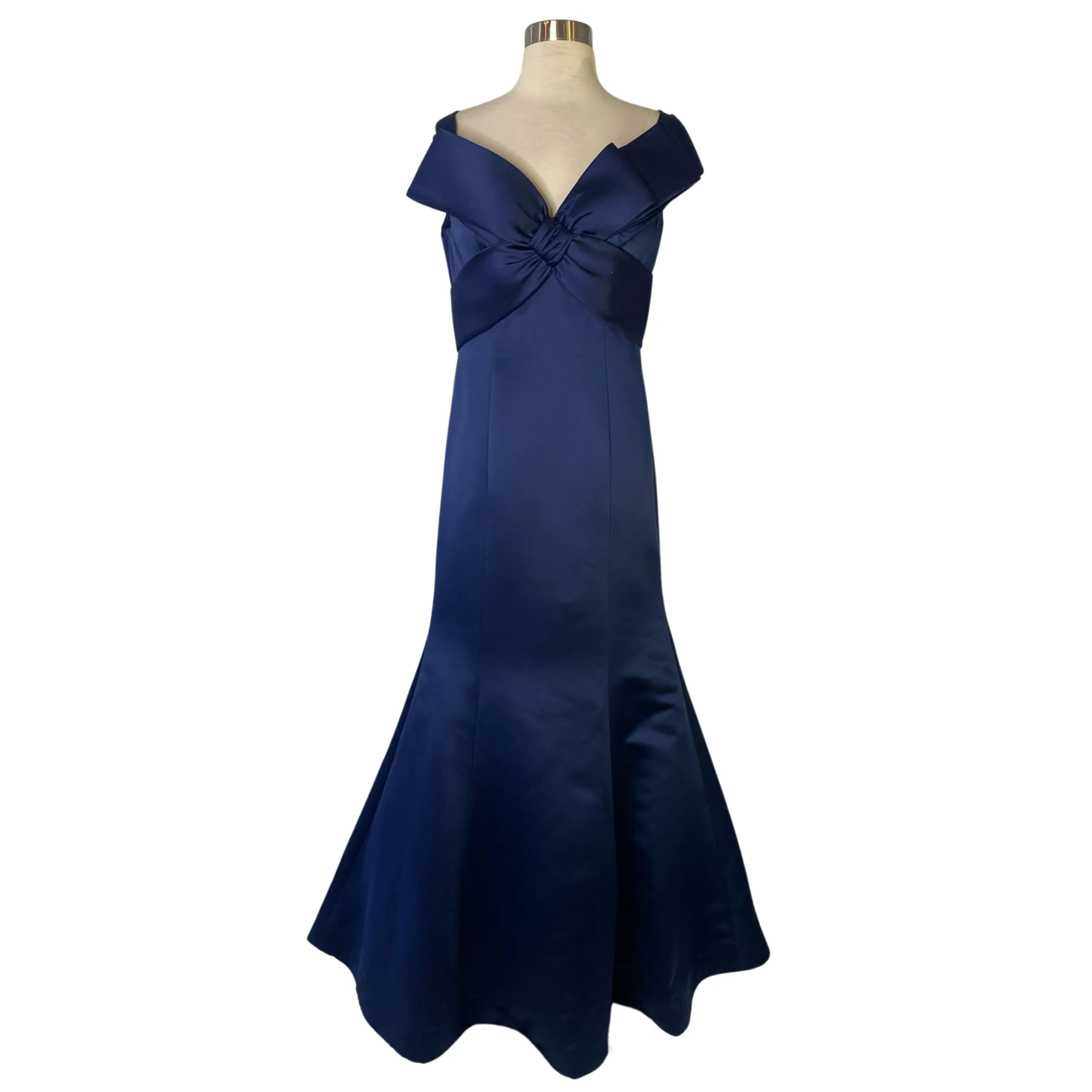 JOVANI Long Off The Shoulder Gown Navy Size 8