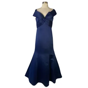 JOVANI Long Off The Shoulder Gown Navy Size 8