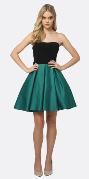 Juliet 829 Two-Tone Sweetheart Short A-Line Dress