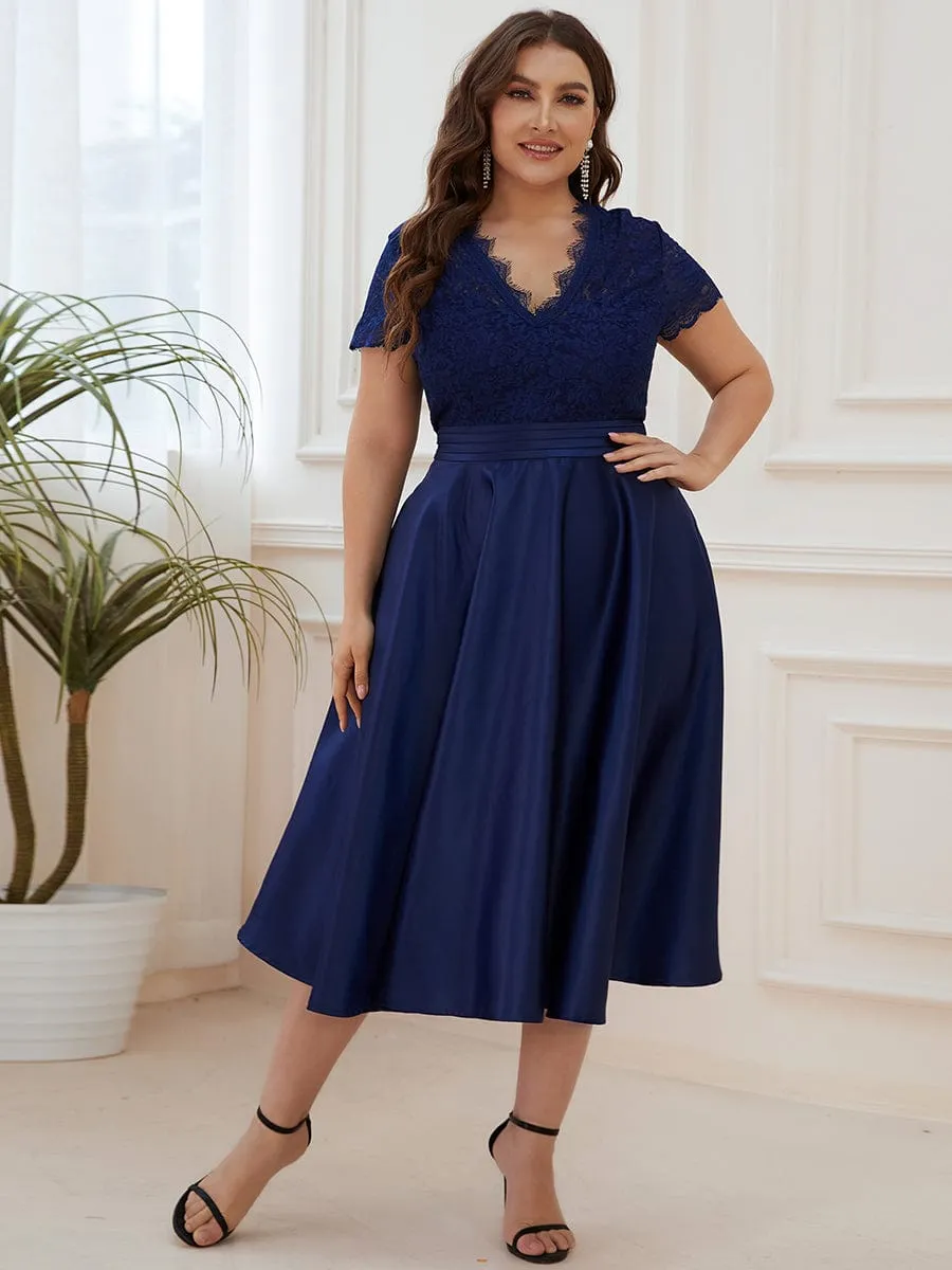 June tea length mother of the bride/groom s14 dress in Navy Express NZ wide