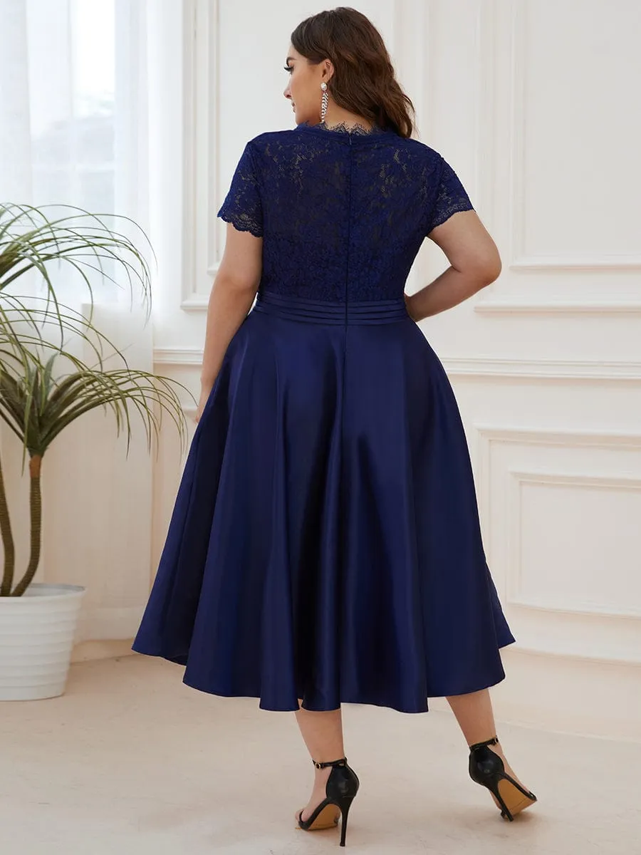 June tea length mother of the bride/groom s14 dress in Navy Express NZ wide