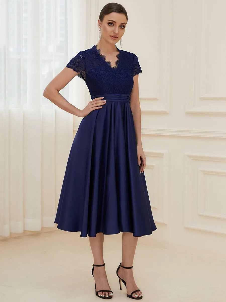 June tea length mother of the bride/groom s14 dress in Navy Express NZ wide