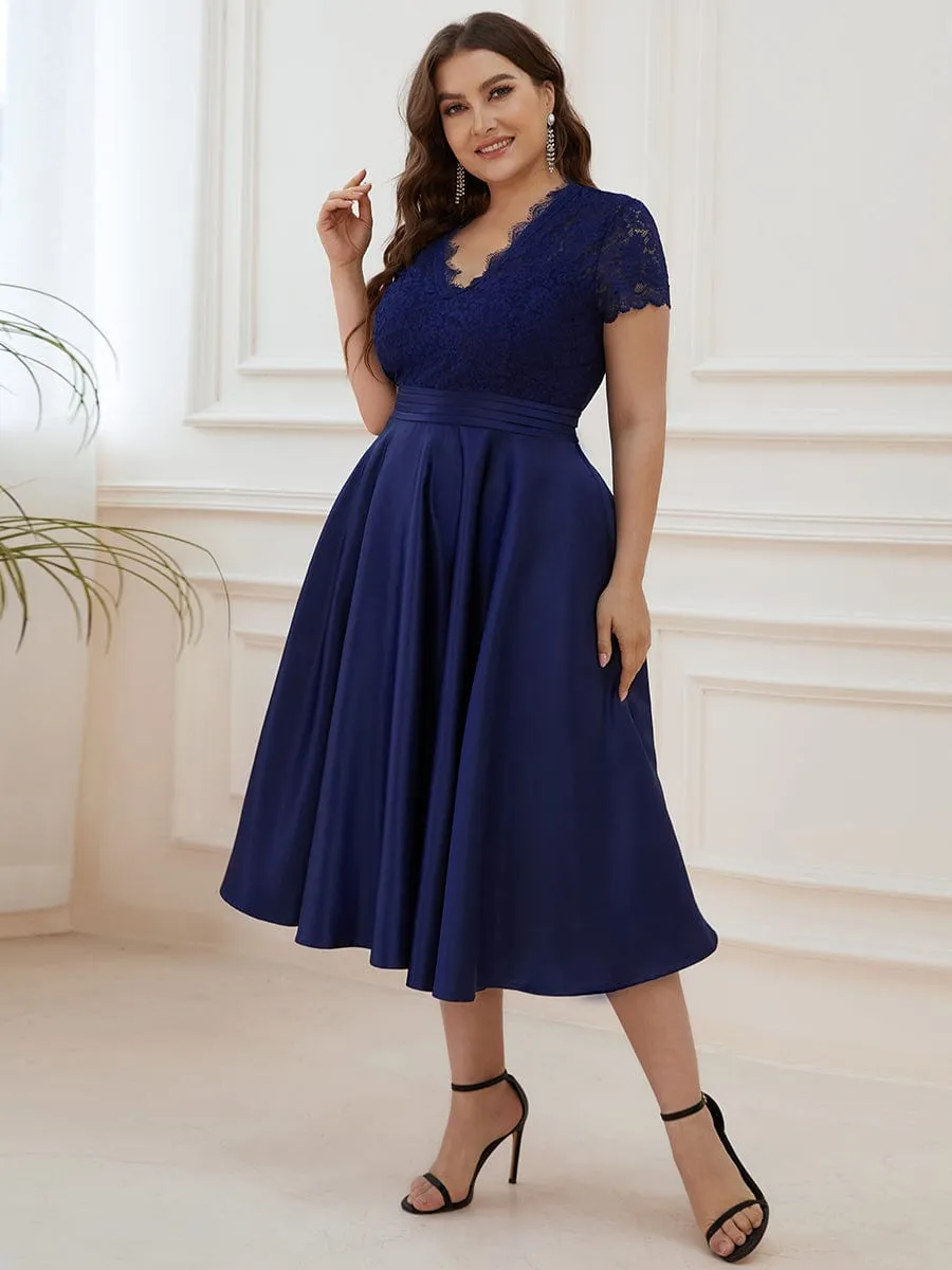 June tea length mother of the bride/groom s14 dress in Navy Express NZ wide