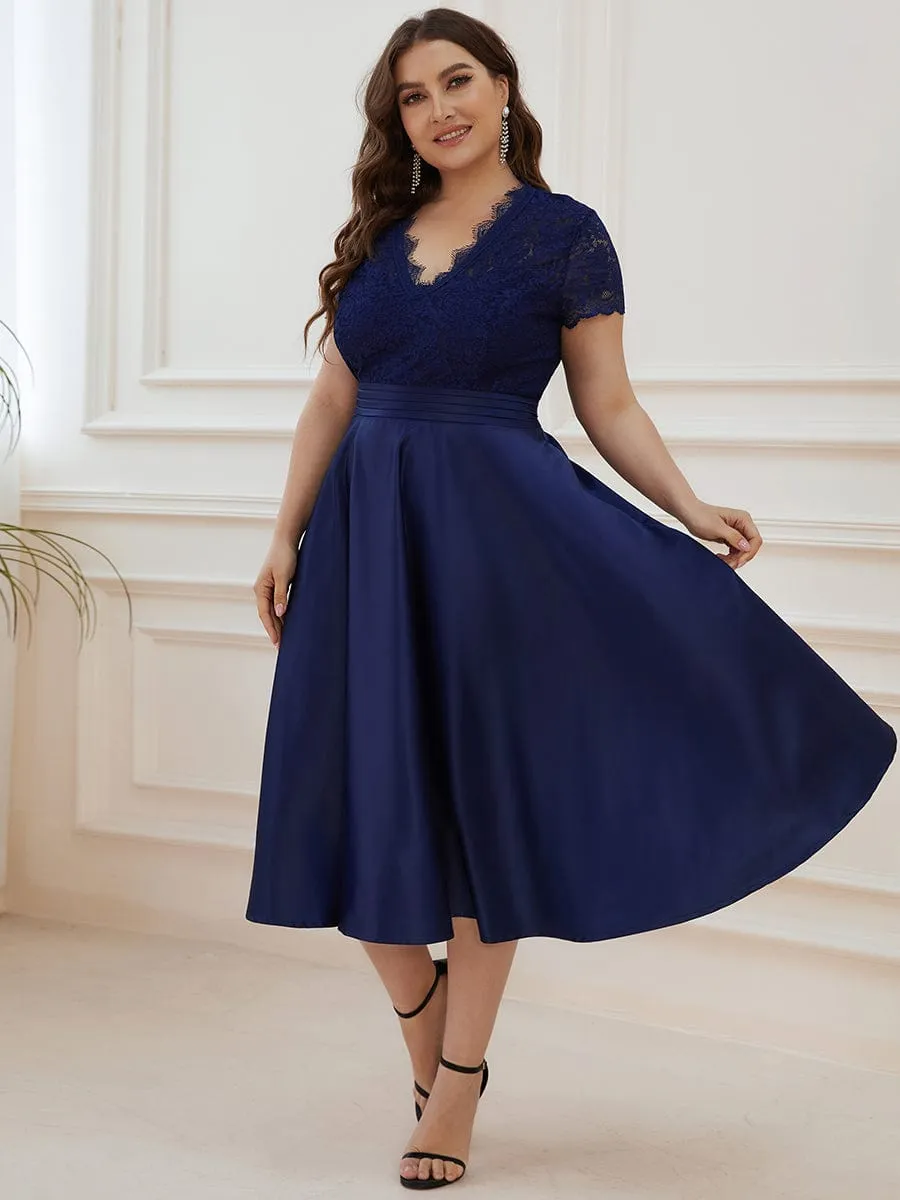 June tea length mother of the bride/groom s14 dress in Navy Express NZ wide
