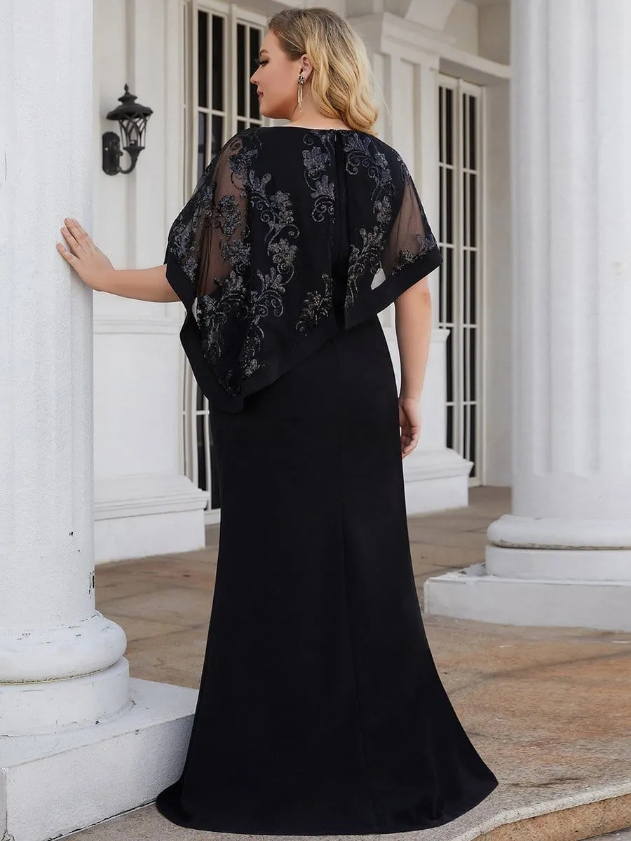Karmen evening ball dress with split in black Express NZ wide