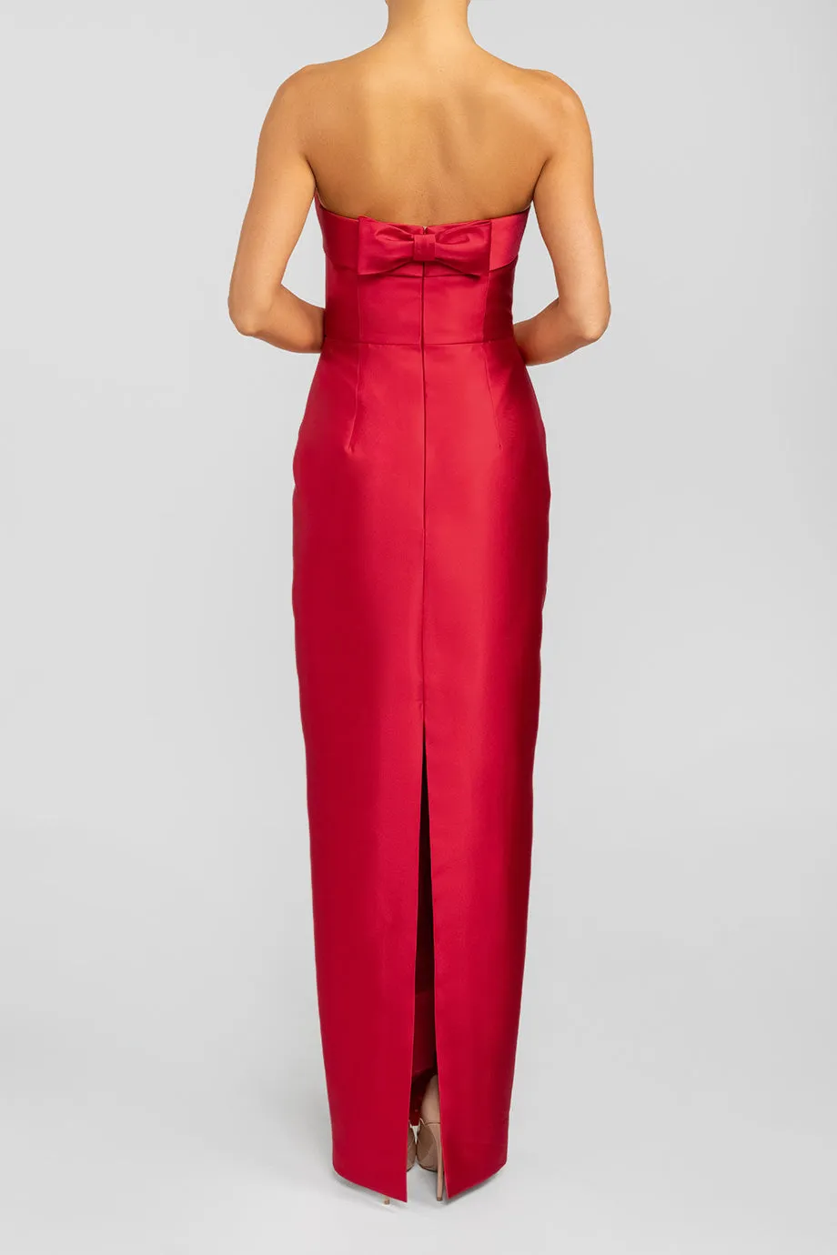 Kelly Silk and Wool Column Gown