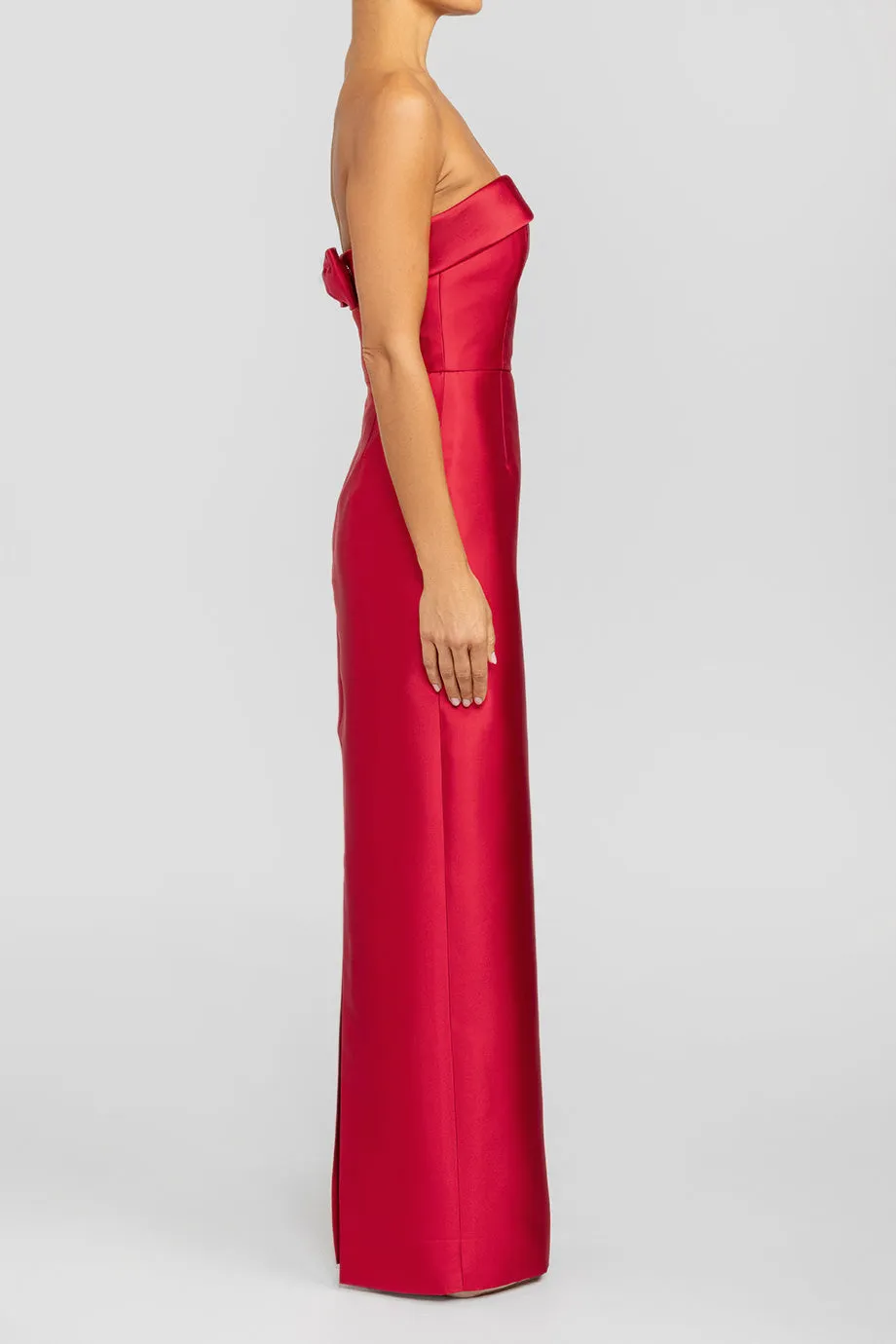 Kelly Silk and Wool Column Gown