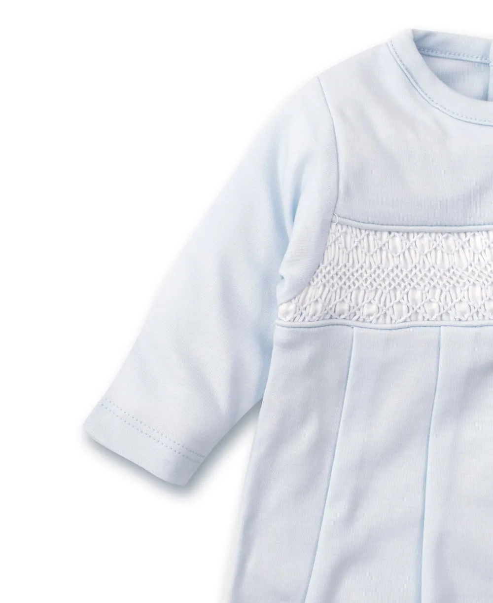 Kissy Kissy | Hand Smocked CLB Charmed Sack Gown {Light Blue}