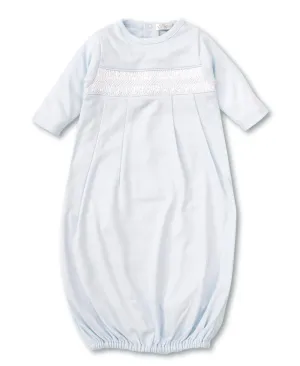 Kissy Kissy | Hand Smocked CLB Charmed Sack Gown {Light Blue}