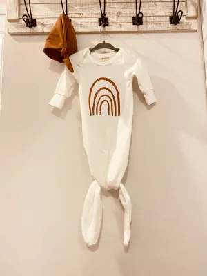 Knotted Gown - Rainbow (newborn)