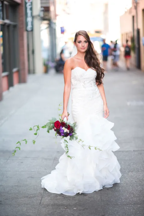 Lace Over Tulle Tiered Mermaid Gown (#Chloe)