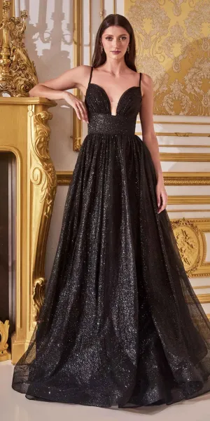 Ladivine CD996 Floor Length A-line Glitter Ball Gown