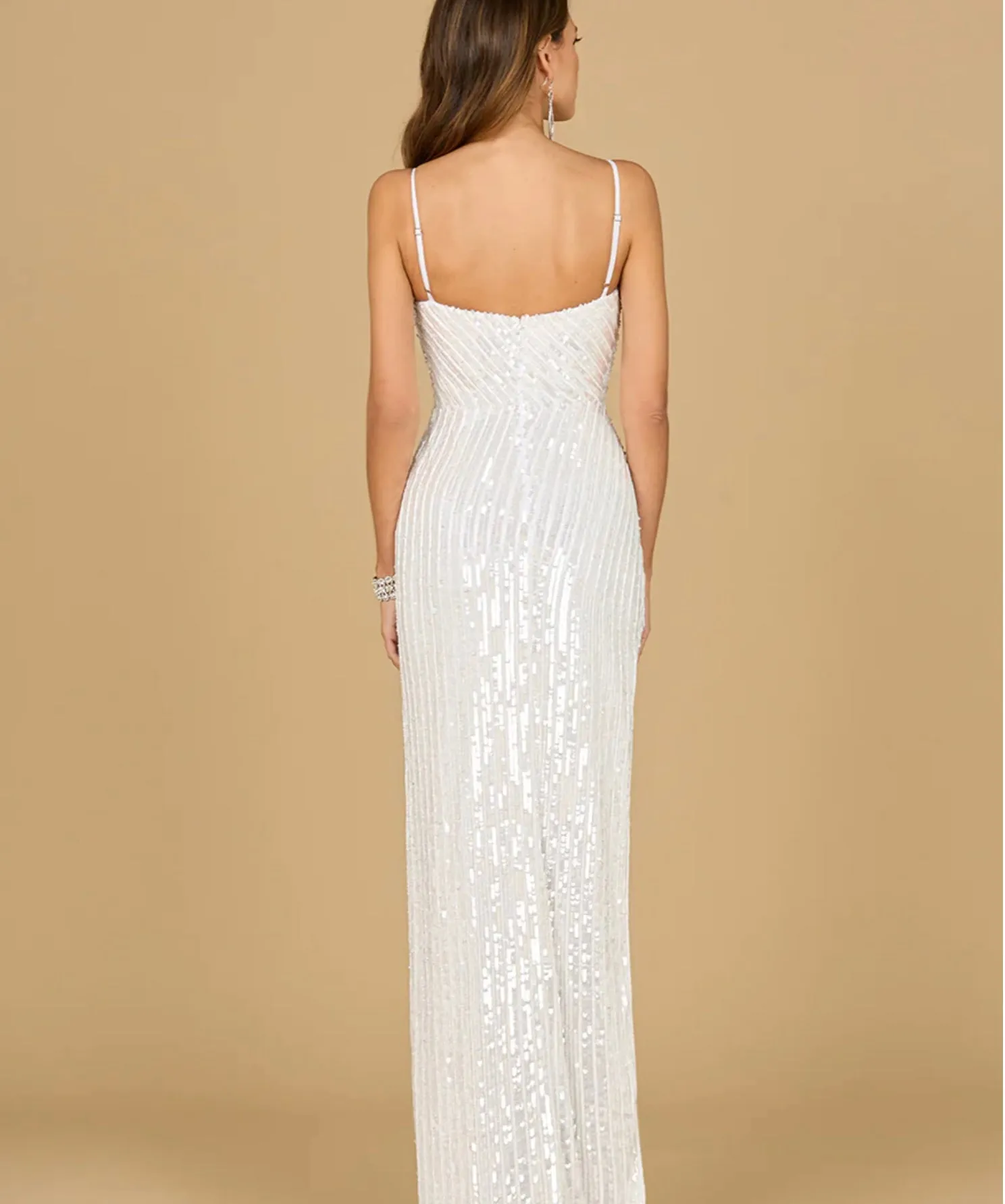 Lara Ivory Tiffany Sequin Bridal Gown 51148