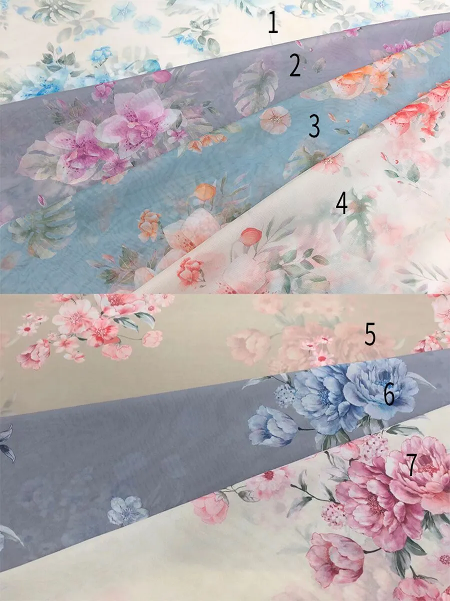 Layered ruffles Printing Floral Prom Gown Evening Party Dress Photo Shoots Dress Outfits YW231129
