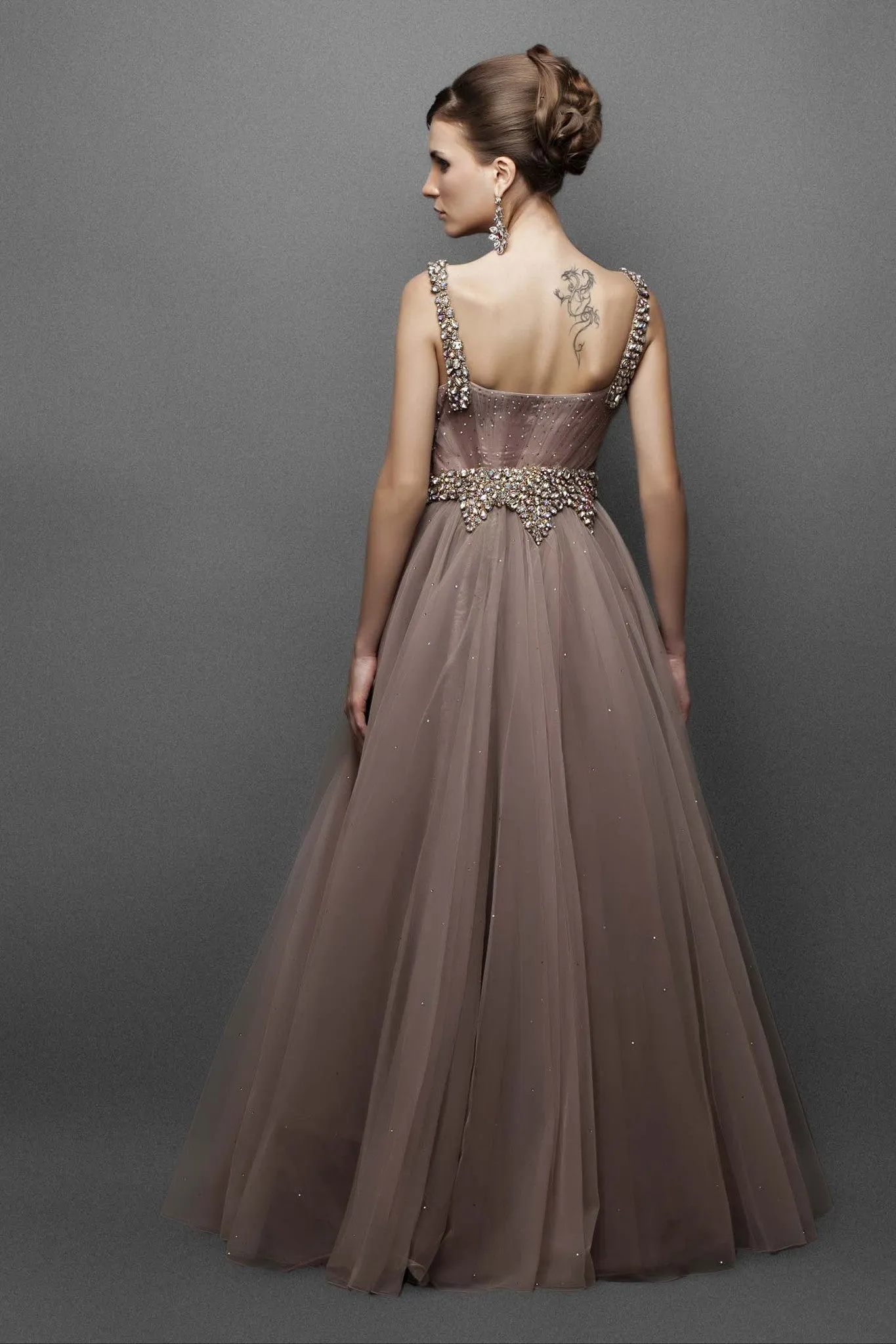 Light brown Indo Western Gown