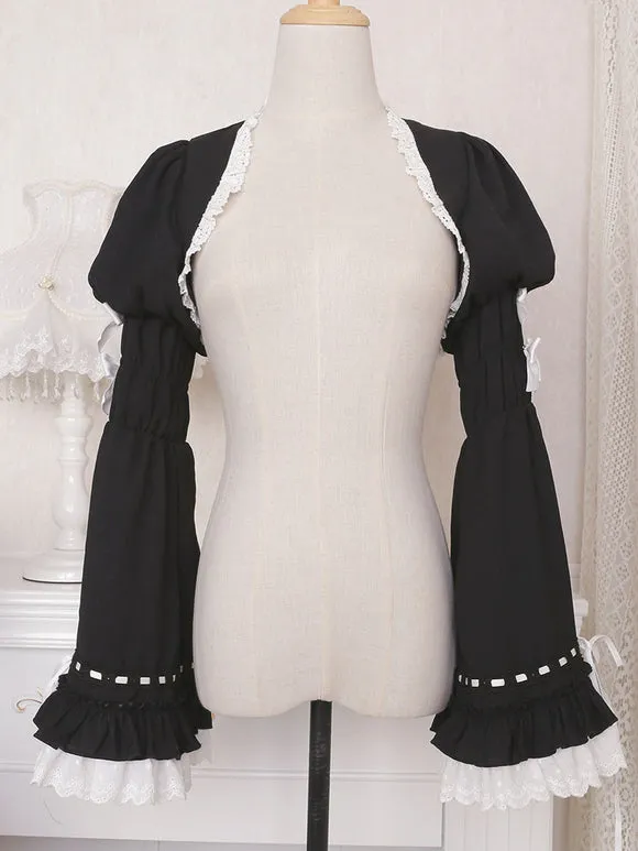 Lolita Dresses Tea Party Style Lolita Skirt Ruffles Sleeveless Polyester Sweet Black