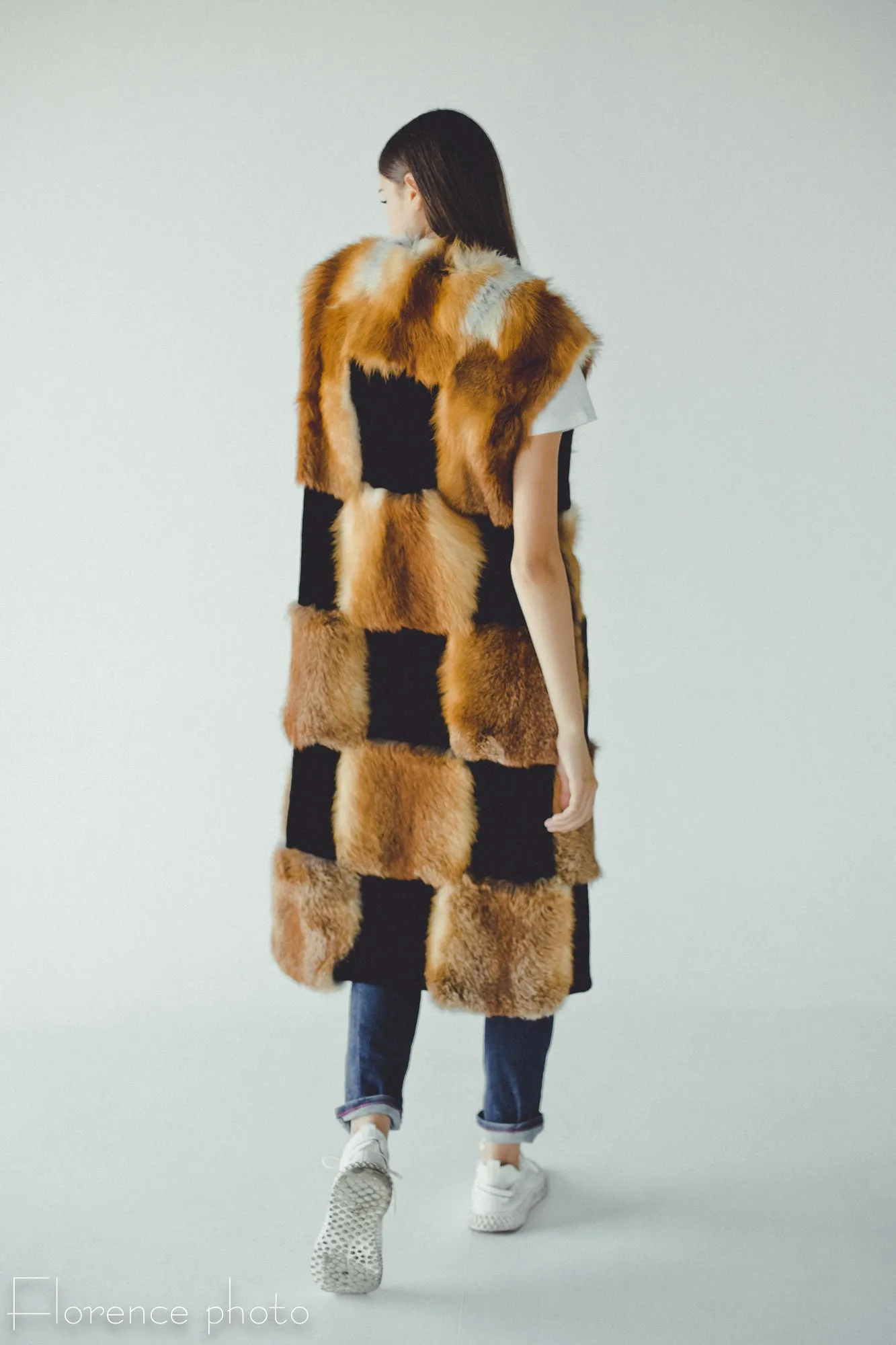 Long Fox Fur Vest