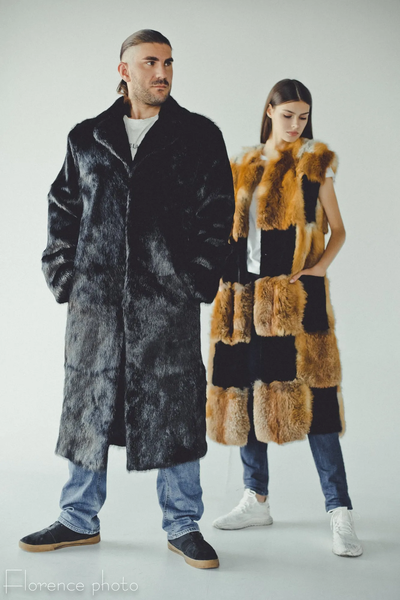 Long Fox Fur Vest