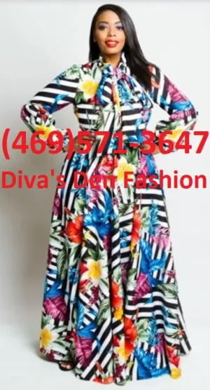 Long Puff Sleeve Dress