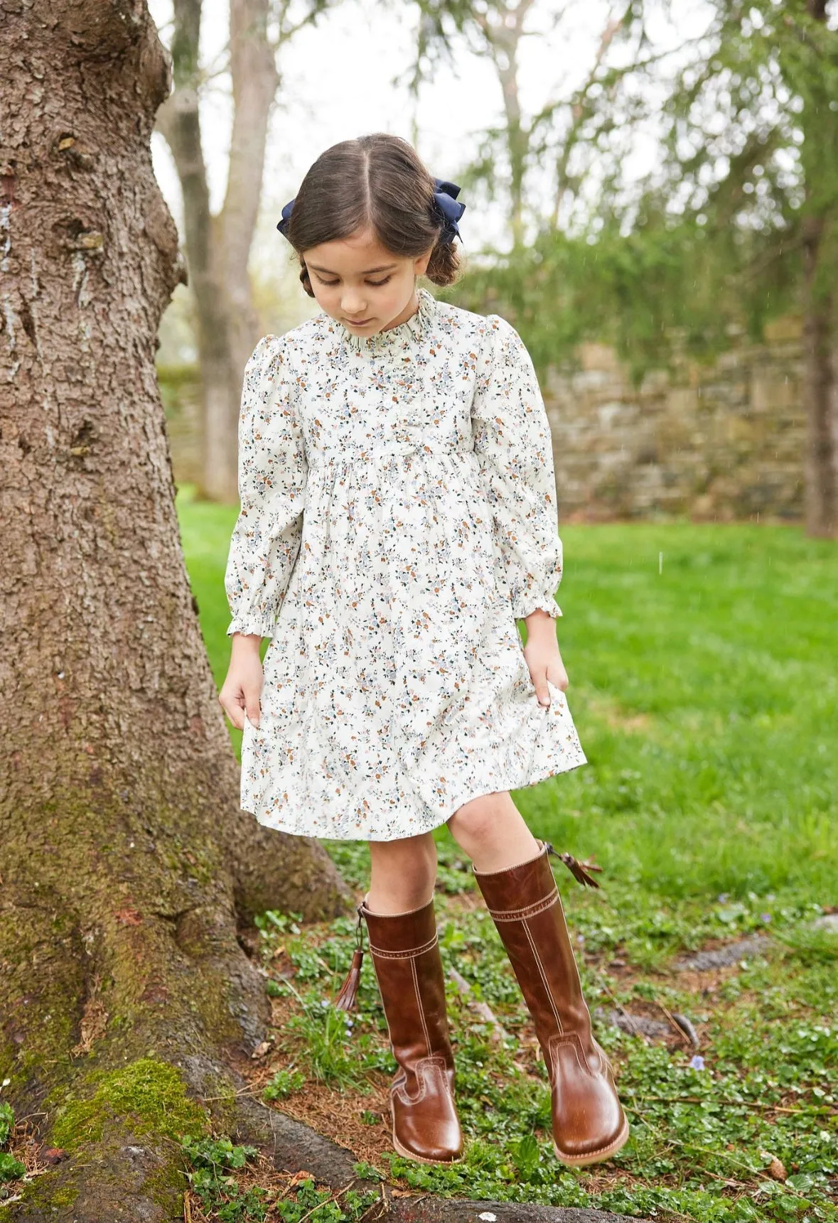 Long Sleeve Birdie Dress - Brownfields Floral