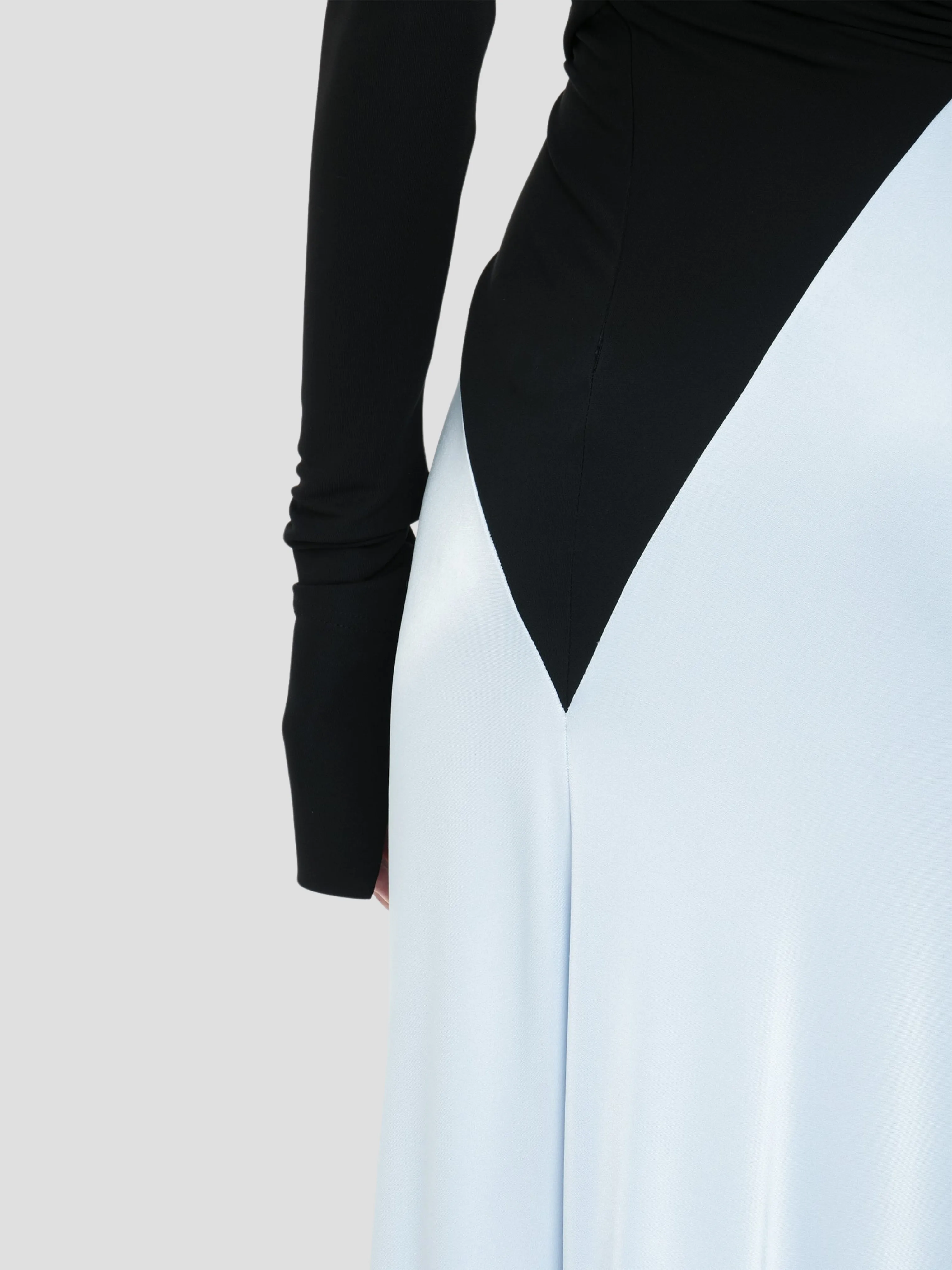 Long Sleeve Knot Detail Jersey Gown
