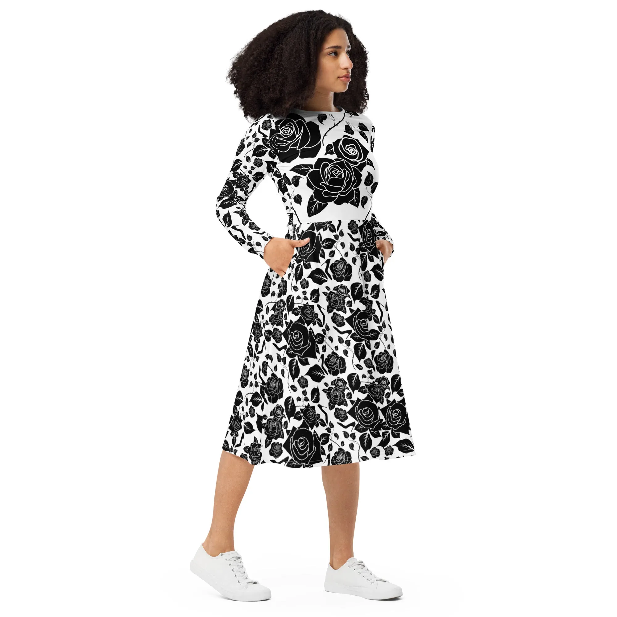 Long sleeve midi dress 'Madame'