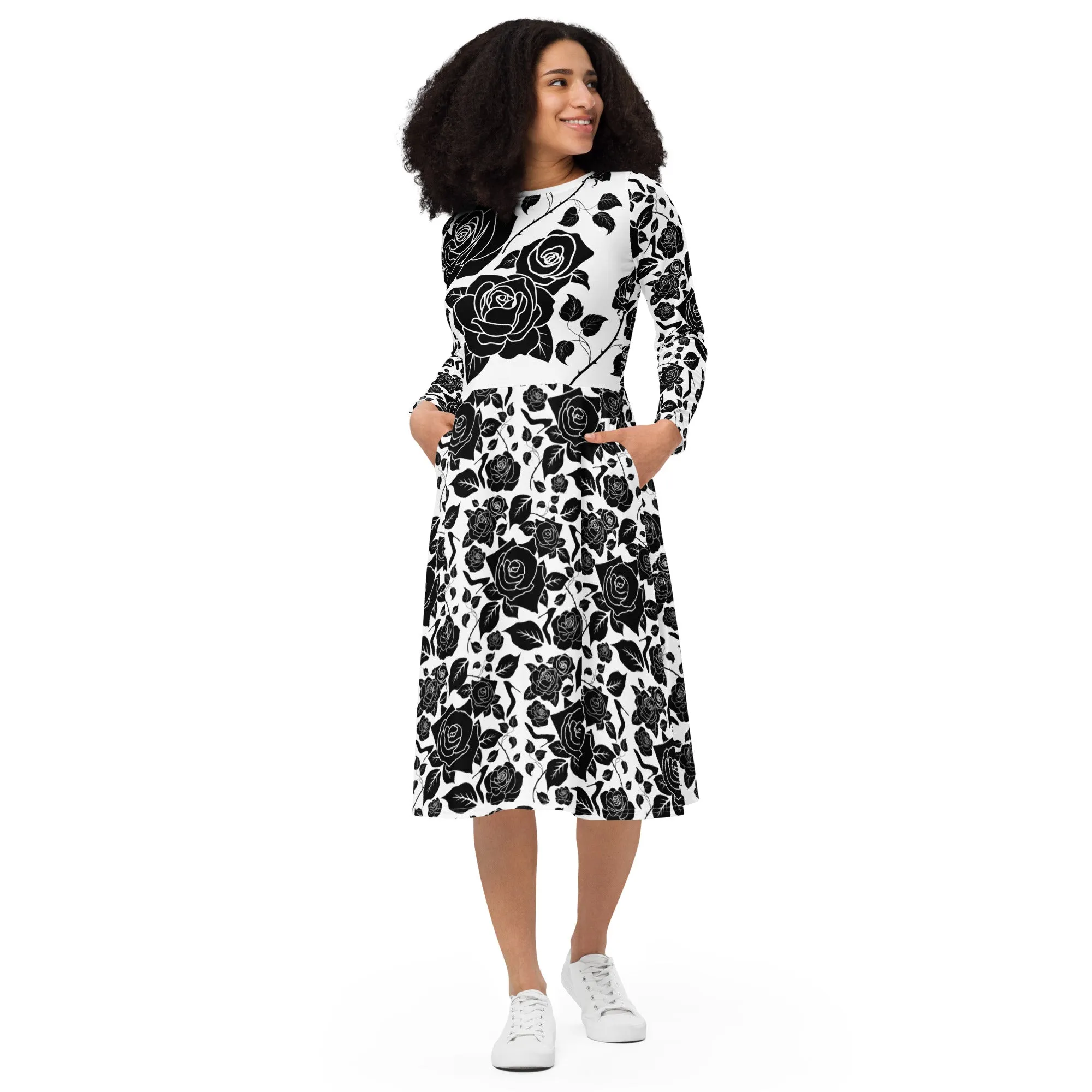 Long sleeve midi dress 'Madame'
