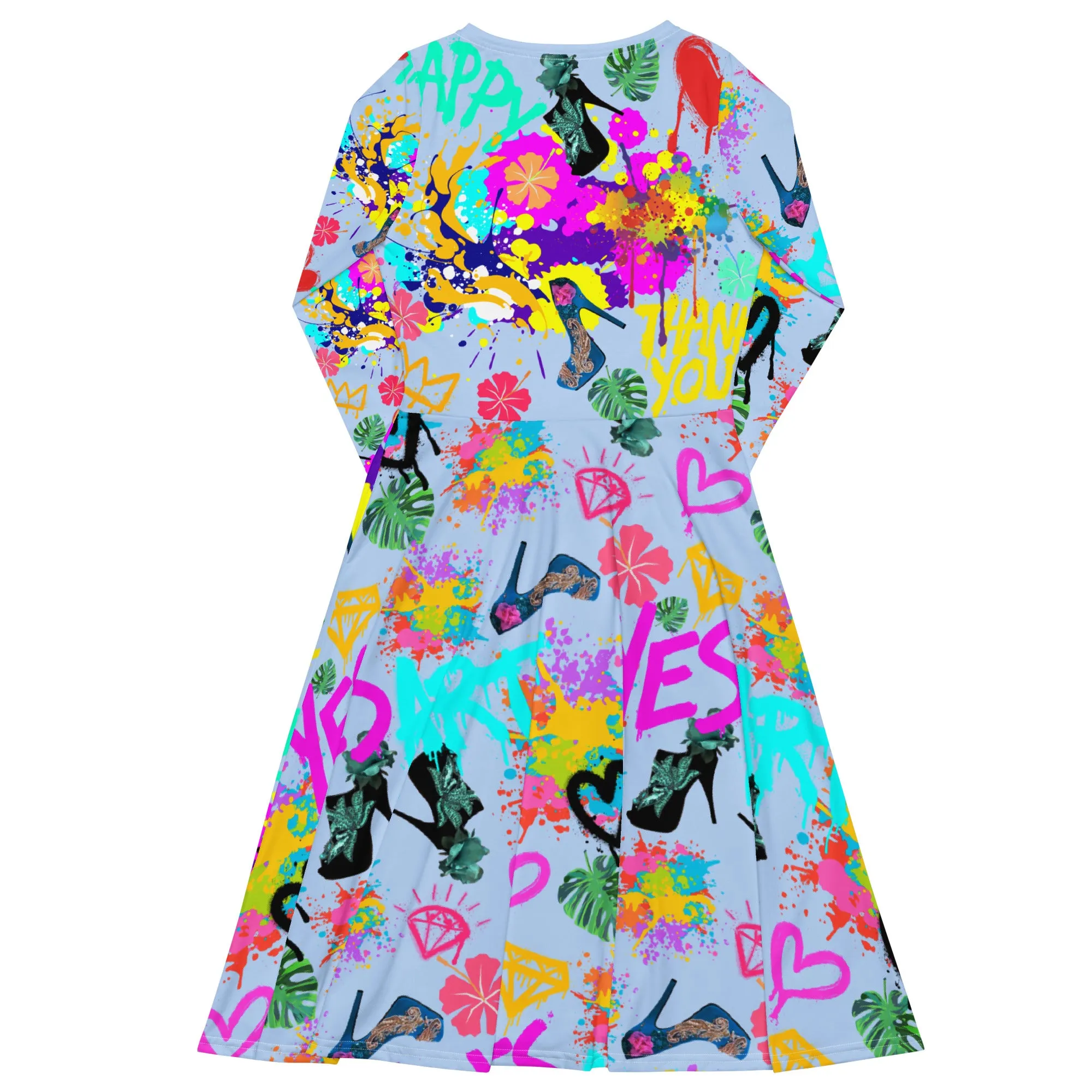 Long sleeve midi dress 'Wynwood Art'