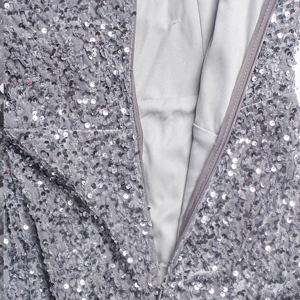 Long Sleeve Sequin Maxi Dress