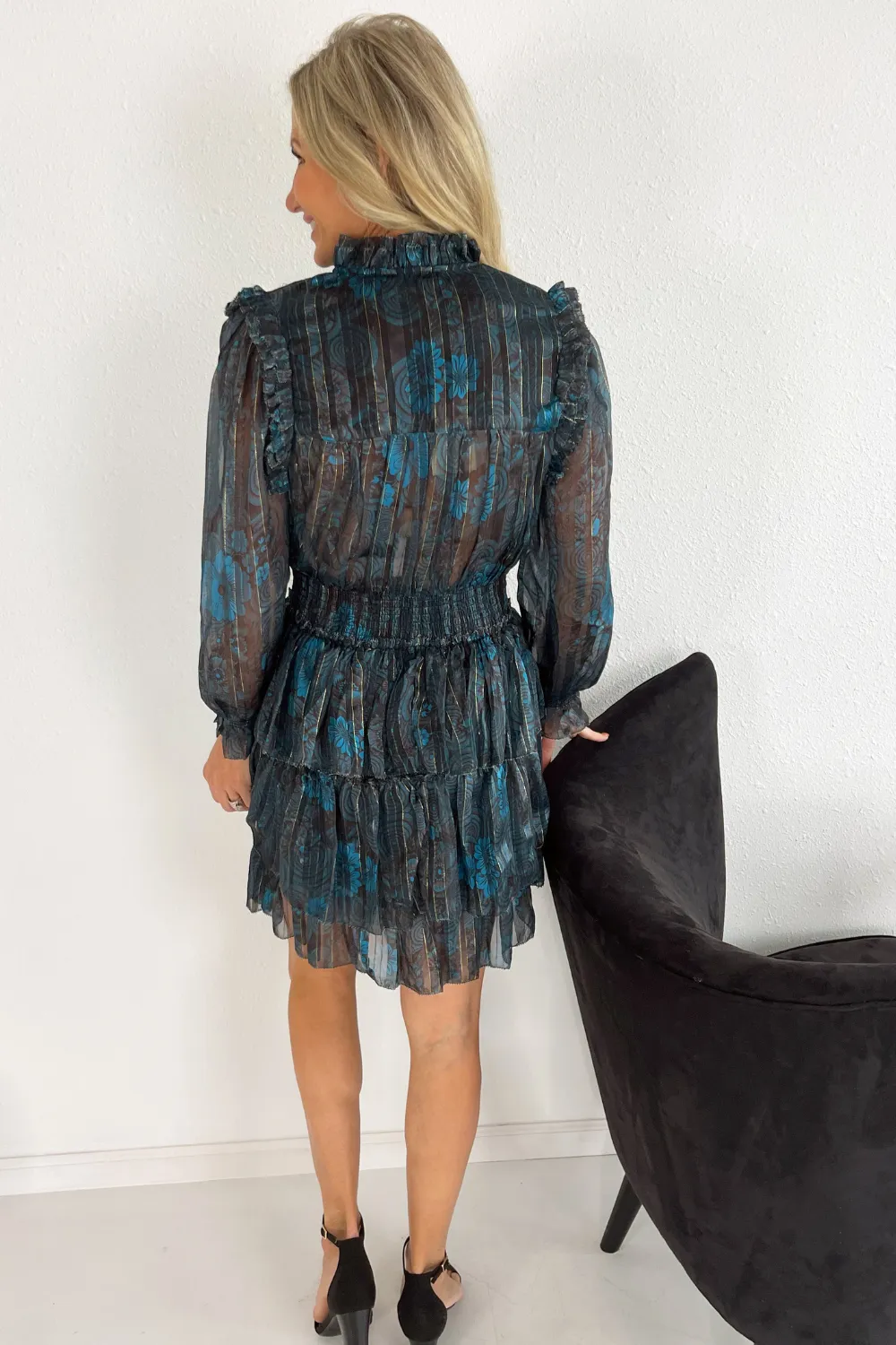 Long Sleeve Smocked Tiered Dress