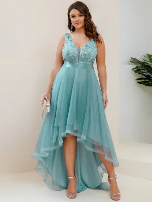Loretta dusky blue High Low ball dress Express NZ wide