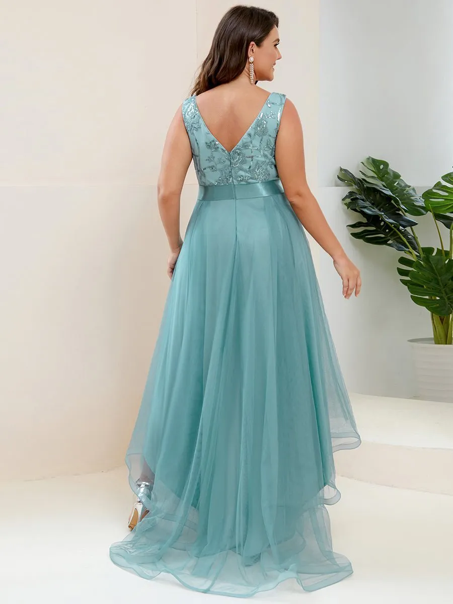 Loretta dusky blue High Low ball dress Express NZ wide