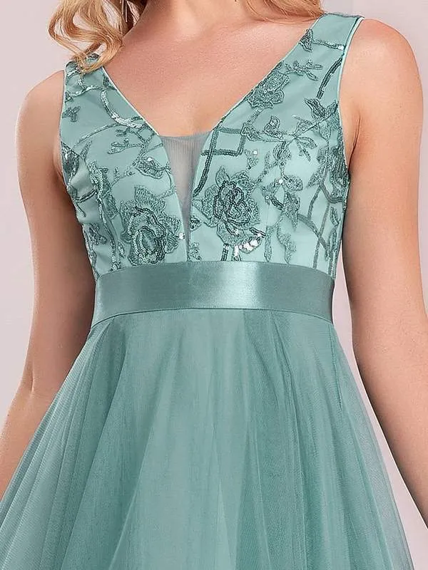 Loretta dusky blue High Low ball dress Express NZ wide