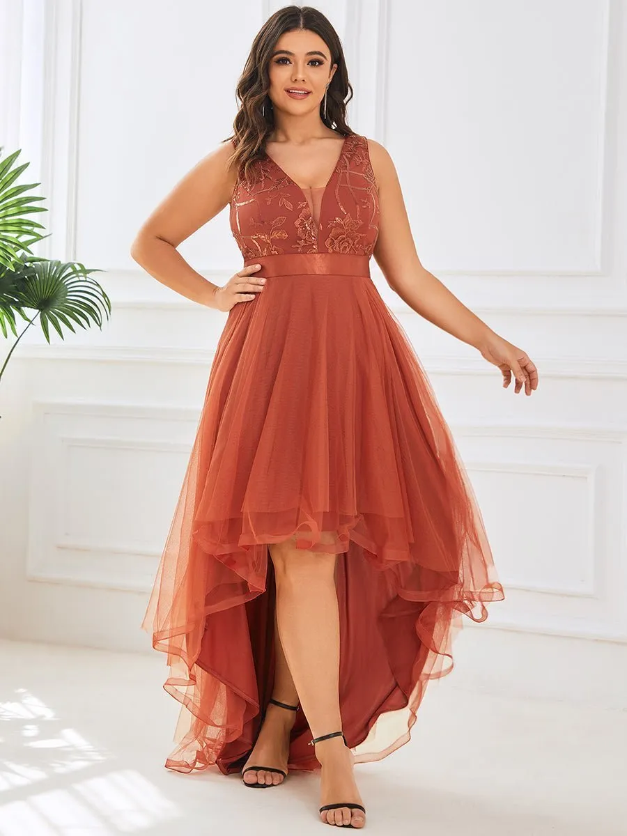 Loretta tulle High Low dress in burnt orange s16 Express NZ wide