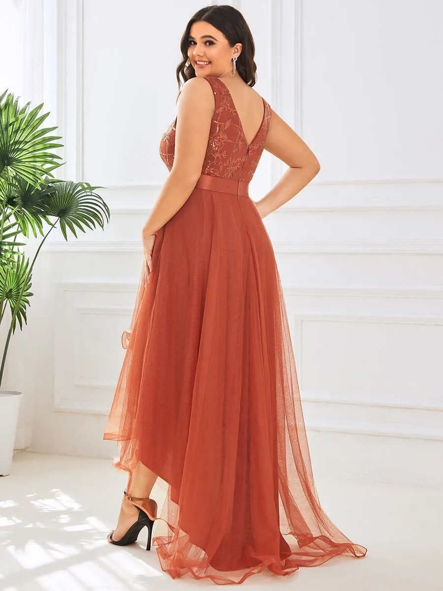 Loretta tulle High Low dress in burnt orange s16 Express NZ wide