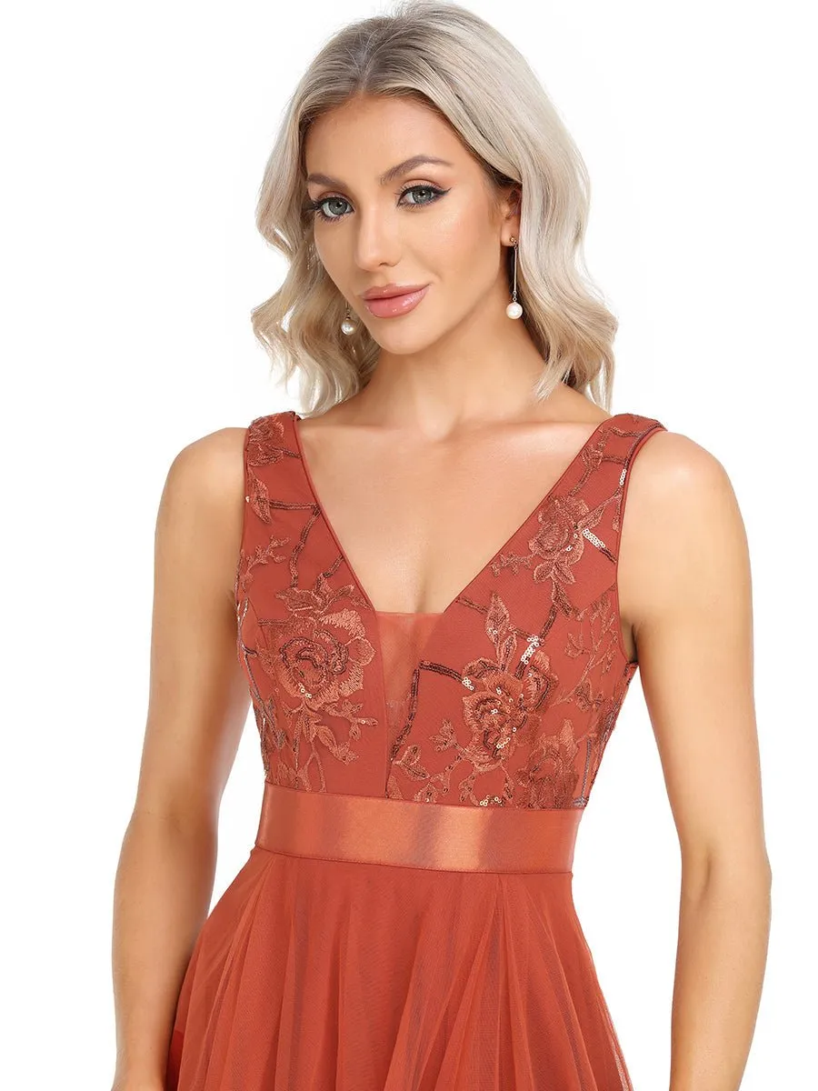 Loretta tulle High Low dress in burnt orange s16 Express NZ wide