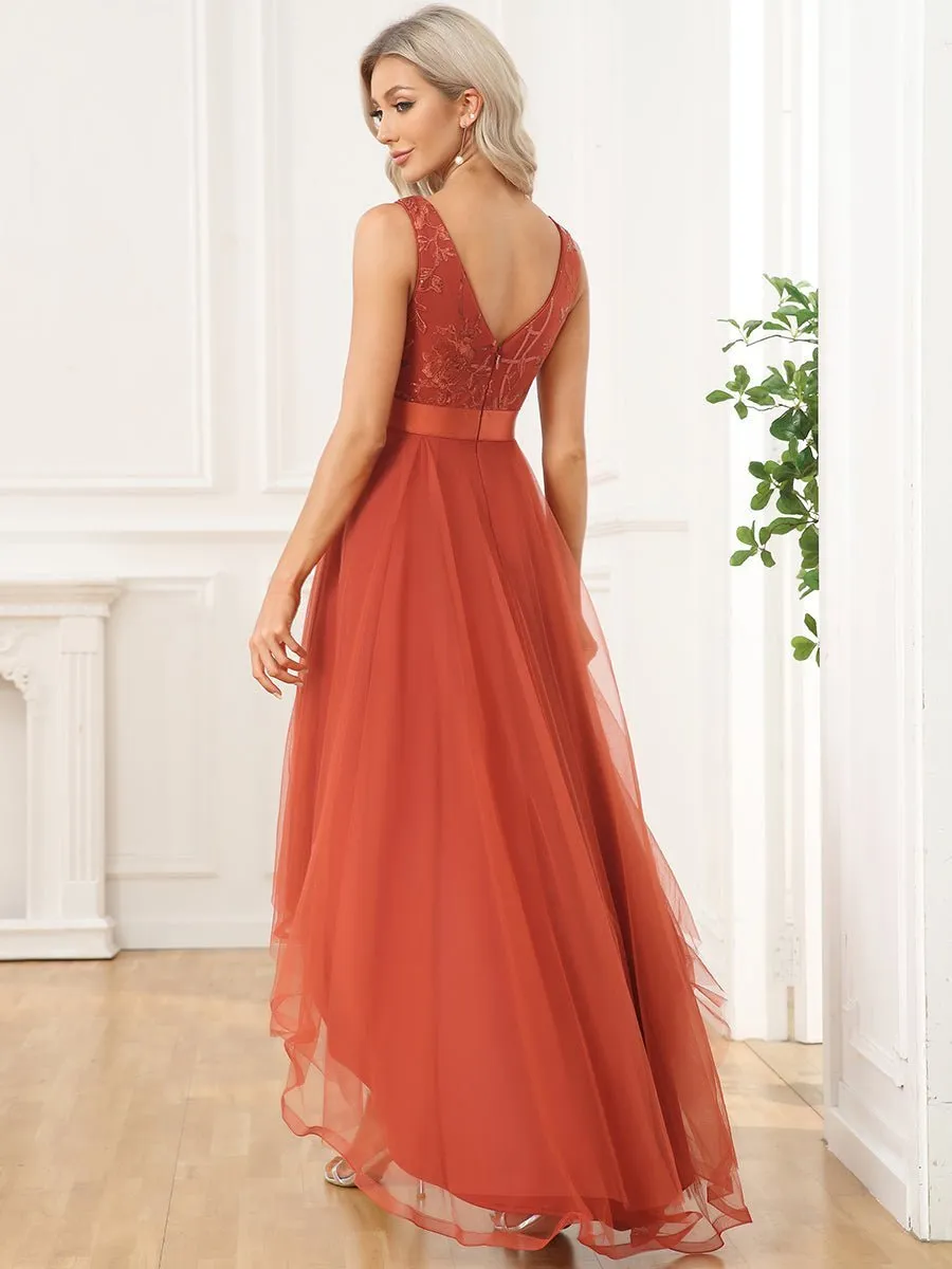 Loretta tulle High Low dress in burnt orange s16 Express NZ wide