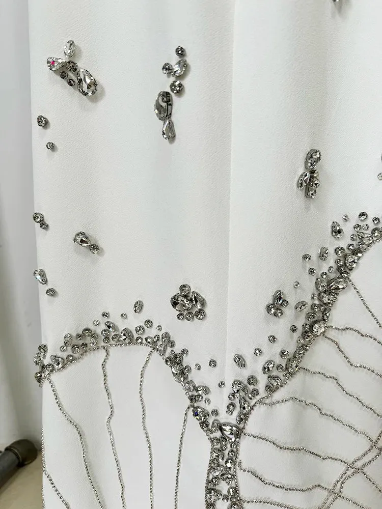 Luxurious Crystal Diamonds Beaded  Dress