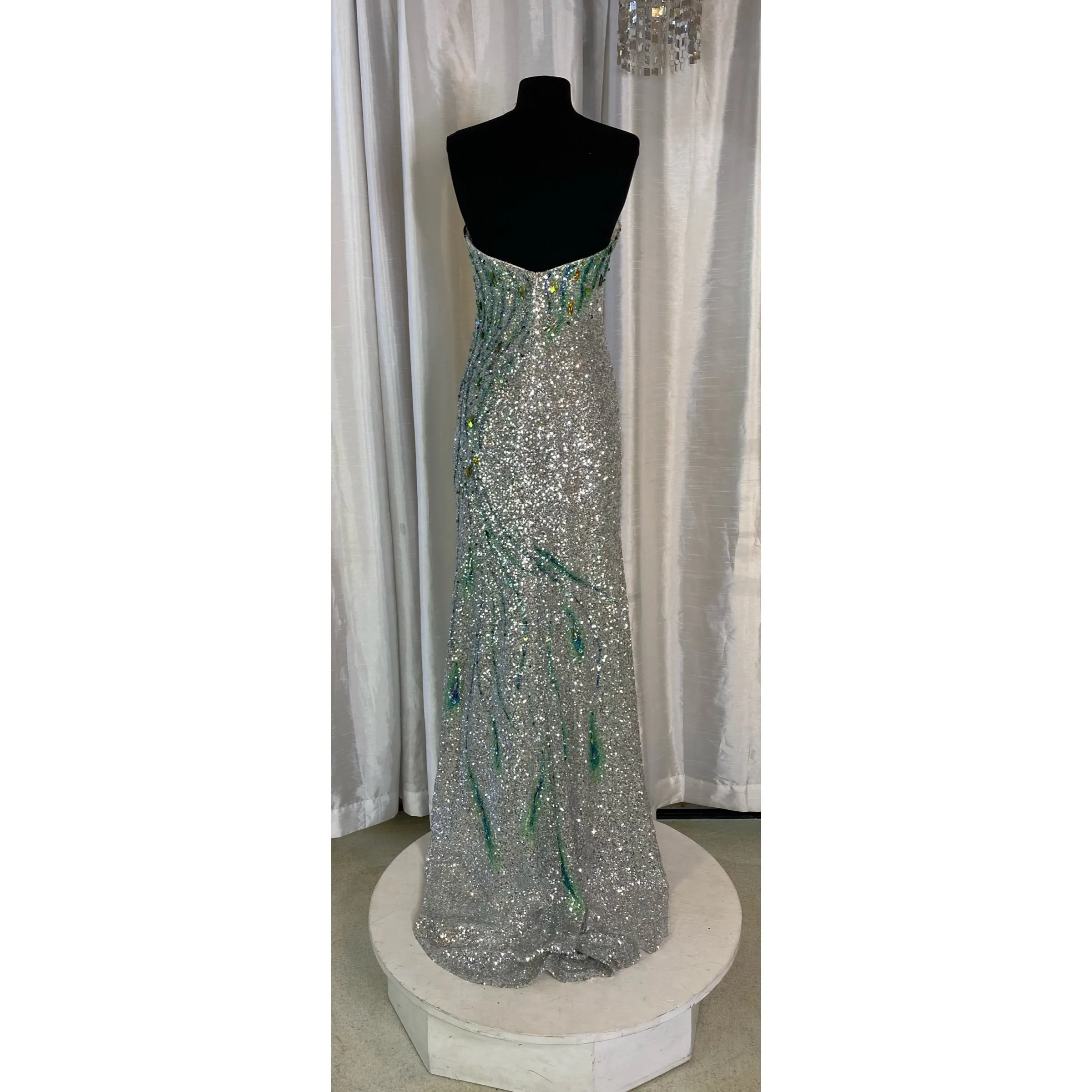 MAC DUGGAL STYLE #42907M Long Strapless Gown Size 8