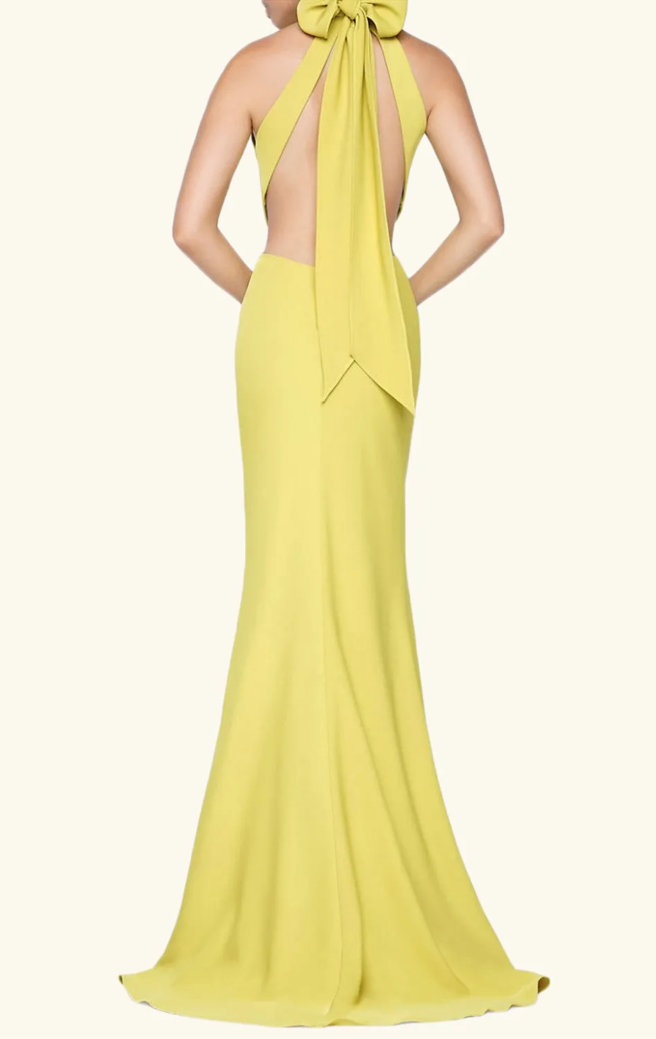 MACloth Mermaid High Neck Long Prom Dress Open Back Formal Evening Gown