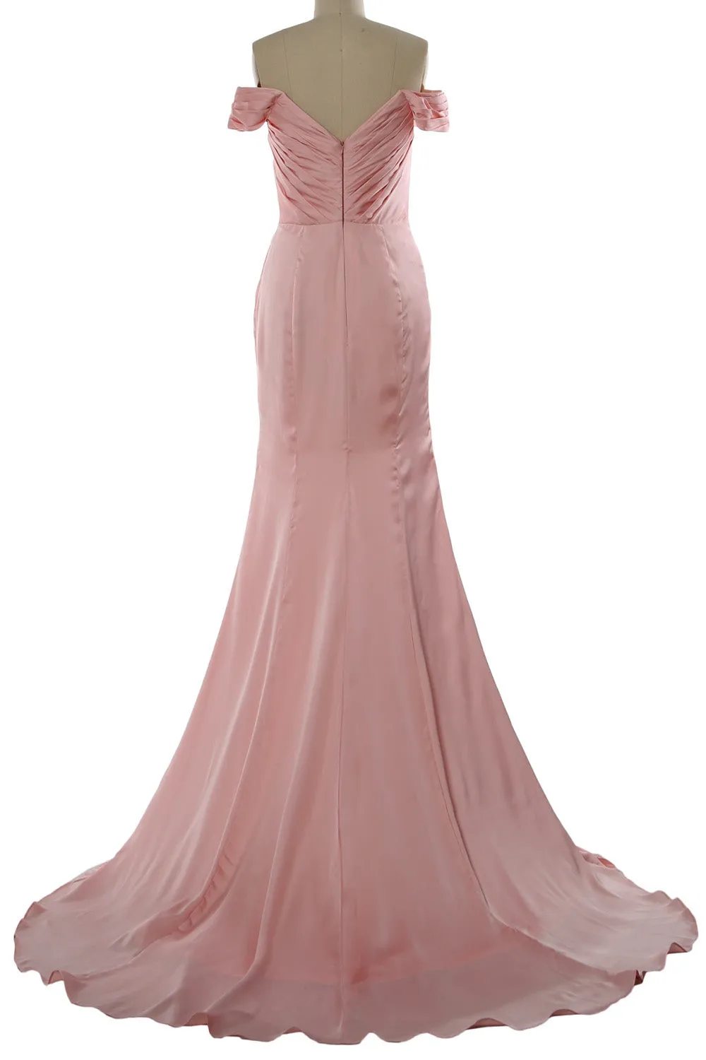 MACloth Women Off Shoulder with Flowers Long Prom Dress 2018 Evening Formal Gown